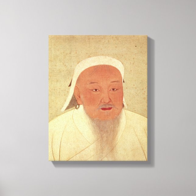 Lienzo Retrato de Genghis Khan, Mongol Khan (Anverso)
