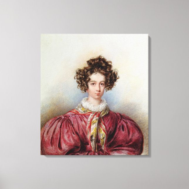 Lienzo Retrato de George Sand 1830 (Anverso)