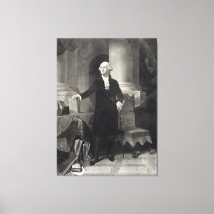 Lienzo "Retrato de George Washington" impreso envuelto en