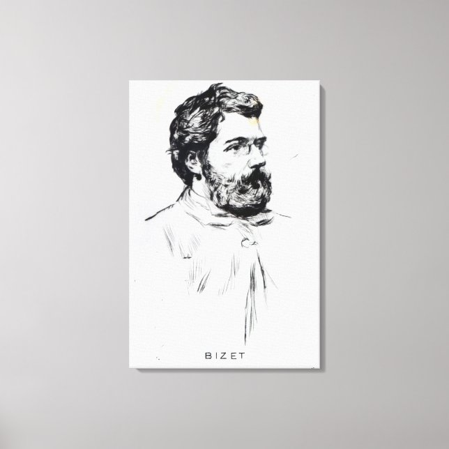 Lienzo Retrato de Georges Bizet (Anverso)
