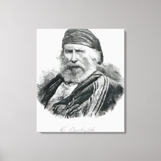 Lienzo Retrato de Giuseppe Garibaldi (Anverso)