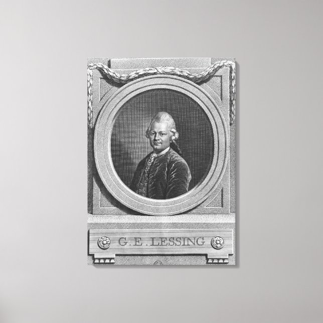 Lienzo Retrato de Gotthold Ephraim Lessing (Anverso)