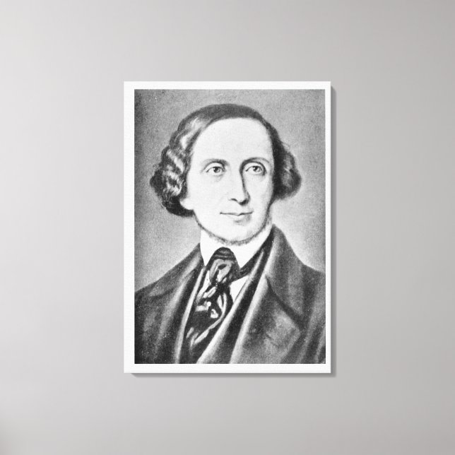 Lienzo Retrato de Hans Christian Andersen (Anverso)
