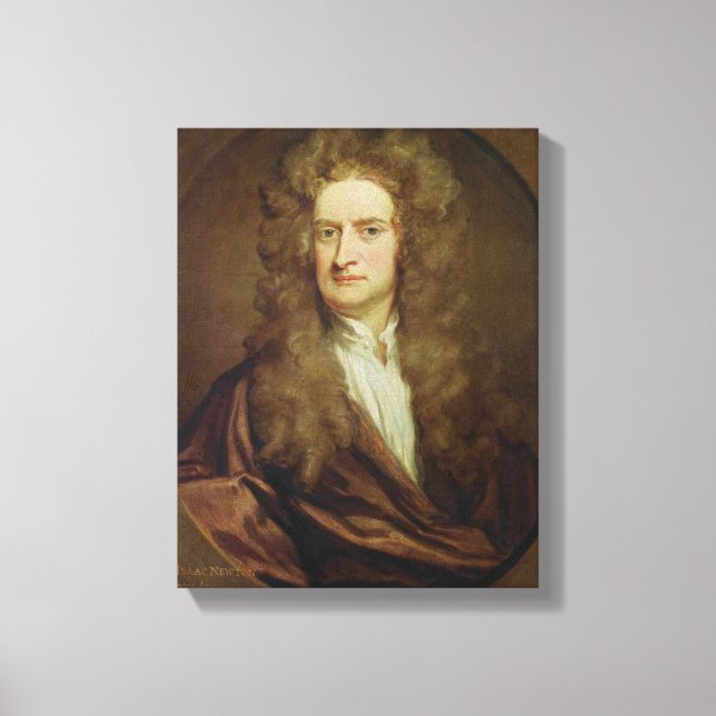 Lienzo Retrato de Isaac Newton 1702 (Anverso)