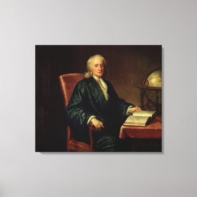 Lienzo Retrato de Isaac Newton , c.1726 (Anverso)