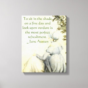 Lienzo Retrato de Jane Austen + cita