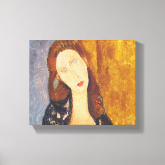 Lienzo Retrato de Jeanne Hebuterne de Amedeo Modigliani