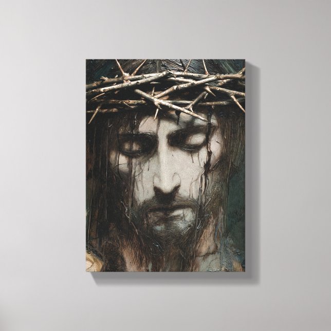 Lienzo Retrato de Jesucristo (#1) (Anverso)