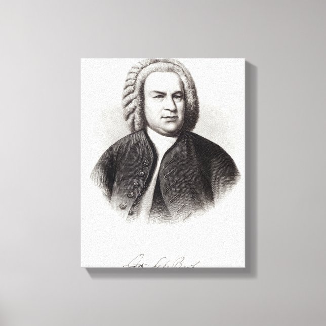 Lienzo Retrato de Johann Sebastian Bach (Anverso)