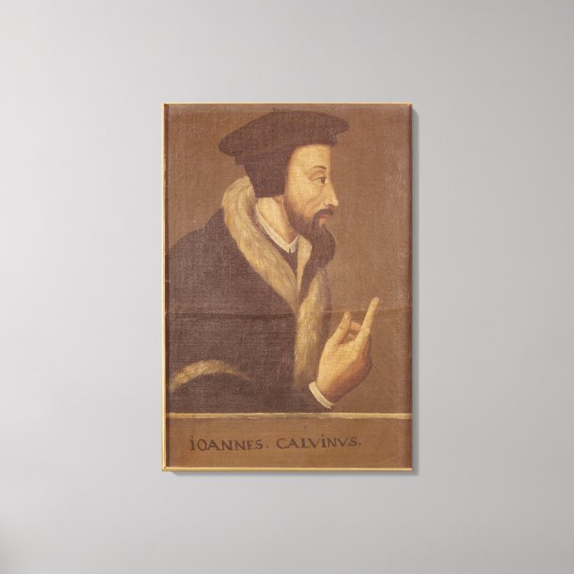Lienzo Retrato de John Calvin (Anverso)