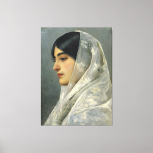 Lienzo Retrato de joven dama victoriana elegante - Clásic