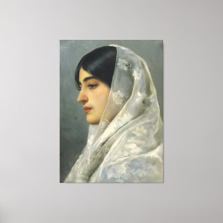 Lienzo Retrato de joven dama victoriana elegante - Clásic