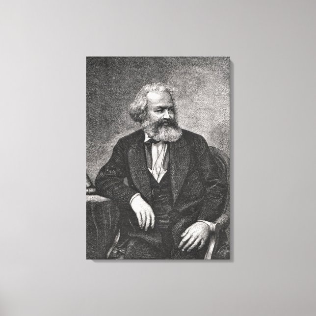 Lienzo Retrato de Karl Marx 1857 (Anverso)