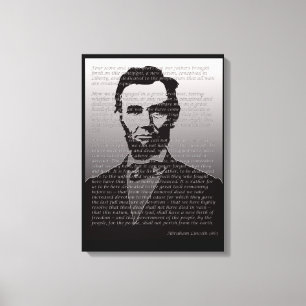 Lienzo Retrato de la dirección de Abraham Lincoln Gettysb
