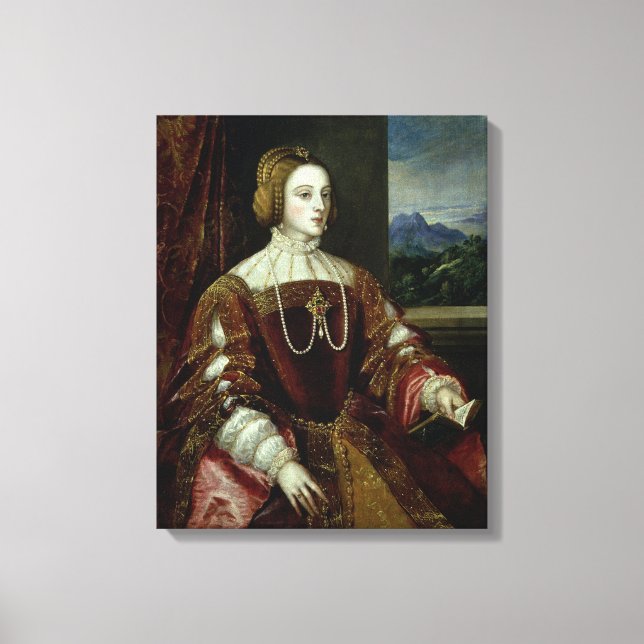 Lienzo Retrato de la Emperatriz Isabel de Portugal (Anverso)