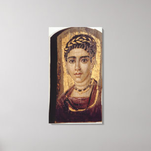 Lienzo Retrato de la momia de una mujer, de Fayum,