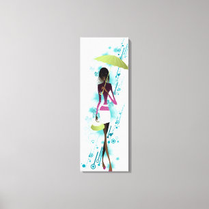 Lienzo Retrato de la mujer joven que sostiene el monedero