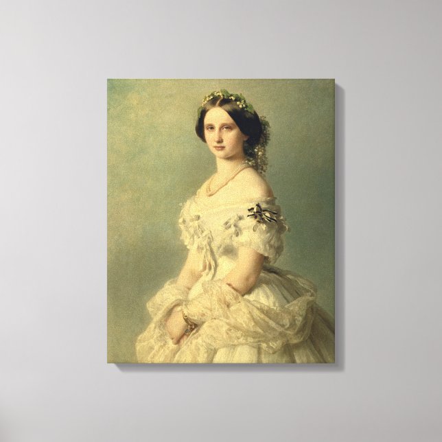 Lienzo Retrato de la princesa de Baden, 1856 (Anverso)