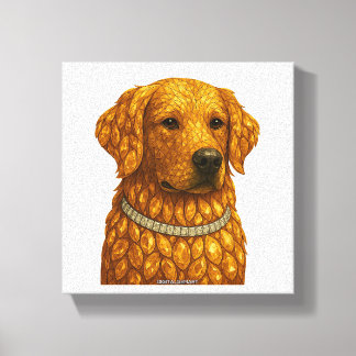 Lienzo Retrato de Labrador Retriever de Piedra Preciosa