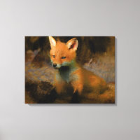 Retrato de Little Baby Fox Cub