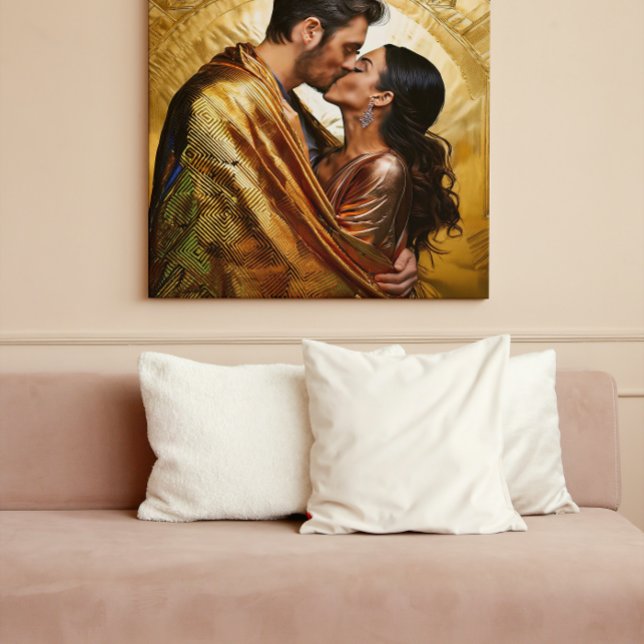Lienzo Retrato de los amantes del oro ❤️ diseño inspirado (Subido por el creador)