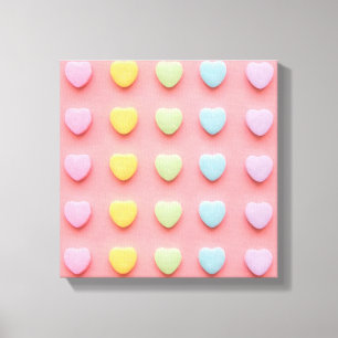 Lienzo Retrato de los corazones del caramelo