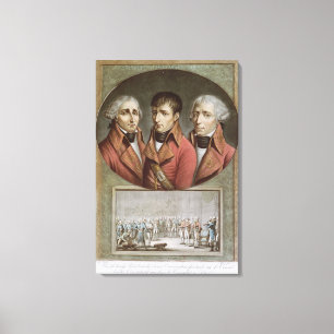 Lienzo Retrato de los tres cónsules de la república
