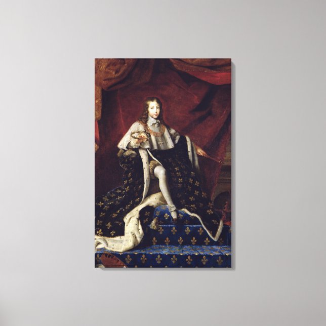 Lienzo Retrato de Luis XIV de 10 años, 1648 (Anverso)