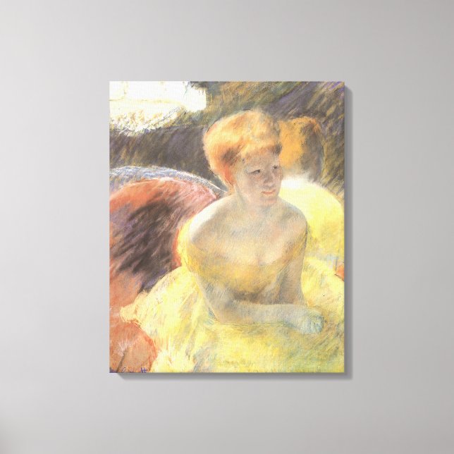 Lienzo Retrato de Lydia en la Ópera por Mary Cassatt (Anverso)