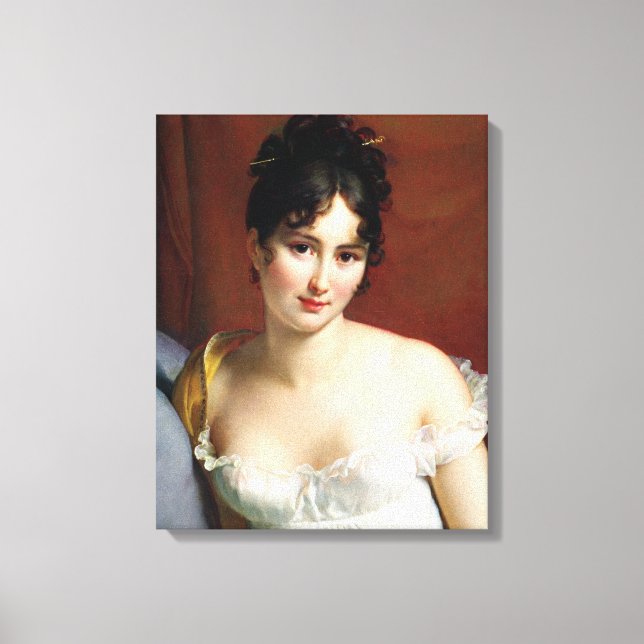 Lienzo Retrato de Madame Recamier (Anverso)