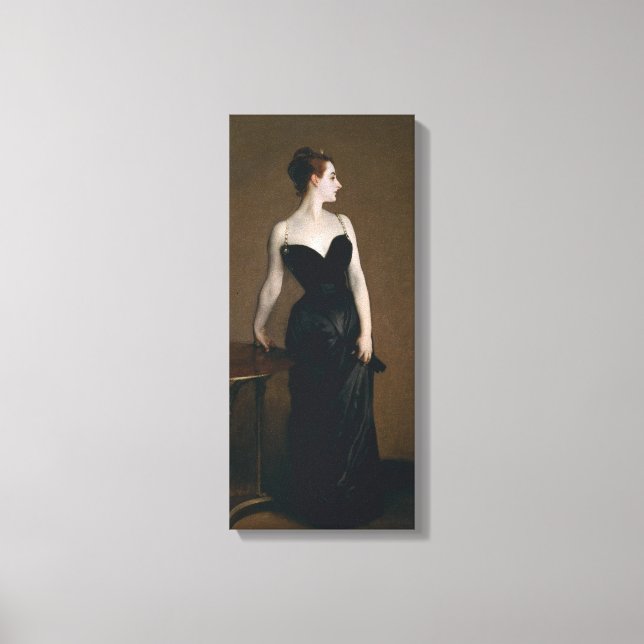 Lienzo Retrato de Madame X de John Singer Sargent, 1884 (Anverso)