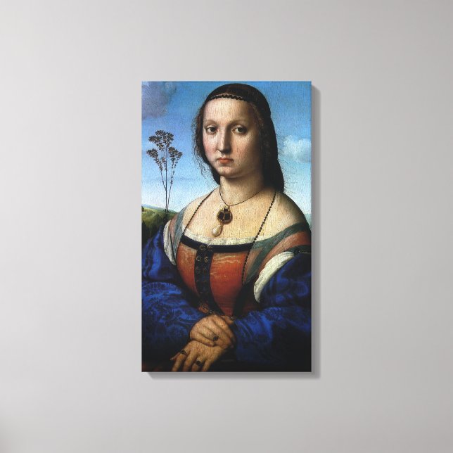 Lienzo Retrato de Maddalena Doni por Raphael Sanzio (Anverso)