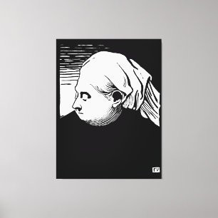 Lienzo Retrato de madera de la Reina Victoria