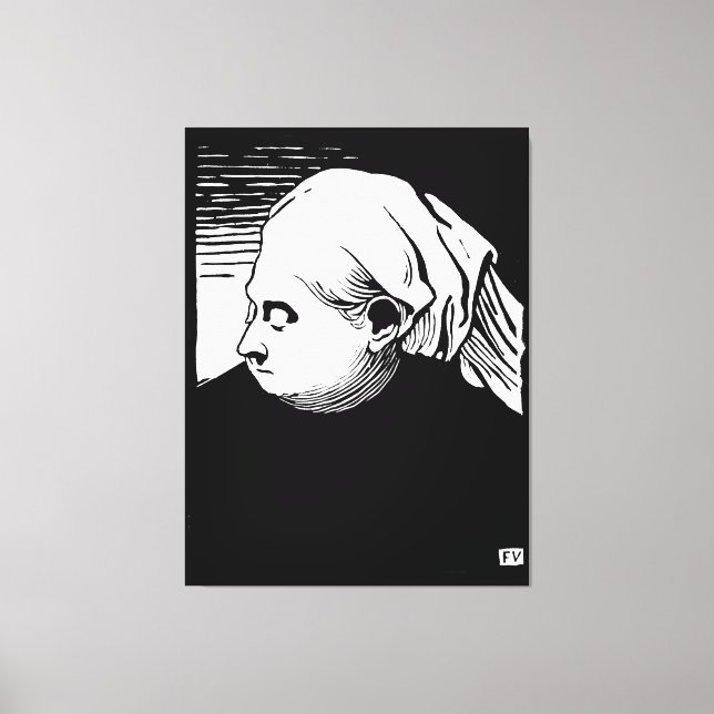 Lienzo Retrato de madera de la Reina Victoria (Anverso)