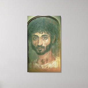 Lienzo Retrato de mamá de un hombre, de Fayum, Romano-Egi
