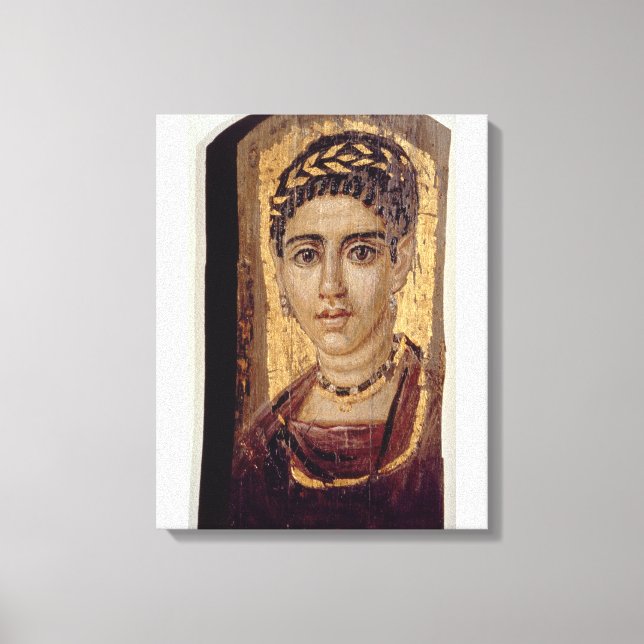 Lienzo Retrato de mamá de una mujer, de Fayum, Romano-Egy (Anverso)