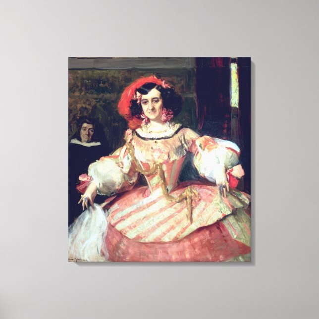 Lienzo Retrato de María Guerrero (Anverso)