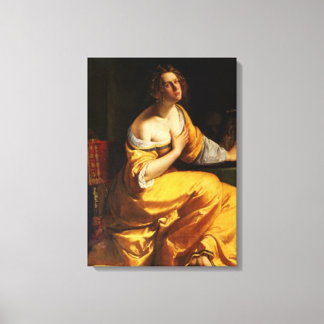 Lienzo Retrato de María Magdalena (Artemisia Gentileschi) (Anverso)