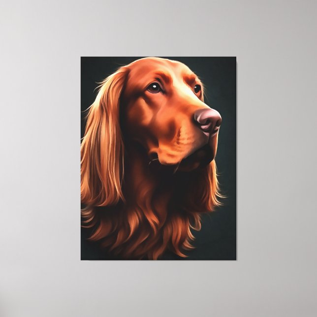 Lienzo Retrato de Mascota de Bella Artes irlandés (Anverso)