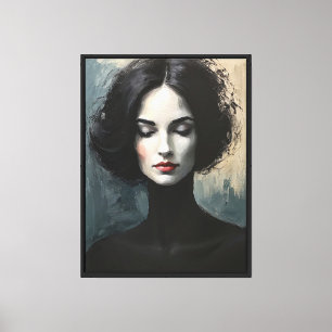 Lienzo Retrato de mujer con esencia velada