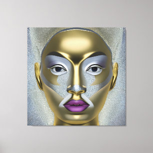 Lienzo Retrato de mujer con feminidad africana chic