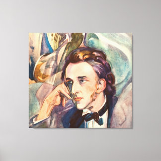 Lienzo Retrato de músico compositor de Chopin Frederic