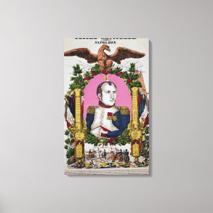Lienzo Retrato de Napoleon I en batalla de