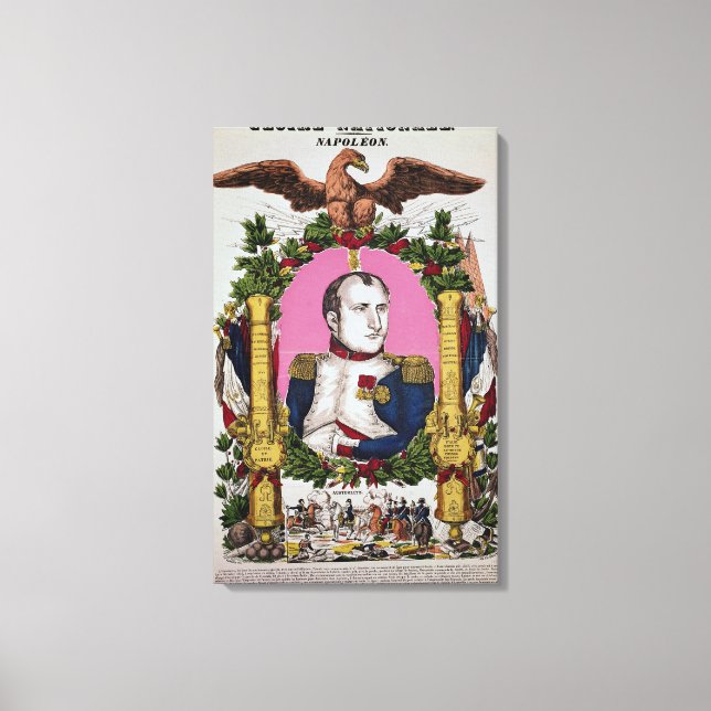 Lienzo Retrato de Napoleón I en la batalla de (Anverso)