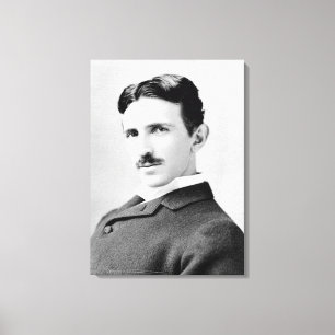 Lienzo Retrato de Nikola Tesla