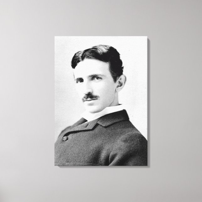 Lienzo Retrato de Nikola Tesla (Anverso)