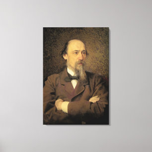 Lienzo Retrato de Nikolay Alekseyevich Nekrasov, 1877