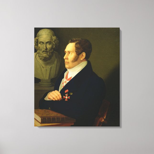 Lienzo Retrato de Nikolay Gnedich, 1839 (Anverso)