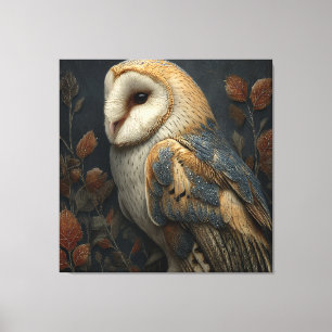 Lienzo Retrato de otoño de lechuza común