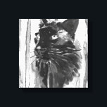 Lienzo Retrato de pantera<br><div class="desc">Gato I de Annie Warren. Este arte presenta un hermoso retrato de acuarela en blanco y negro de una pantera. | 164412Z</div>